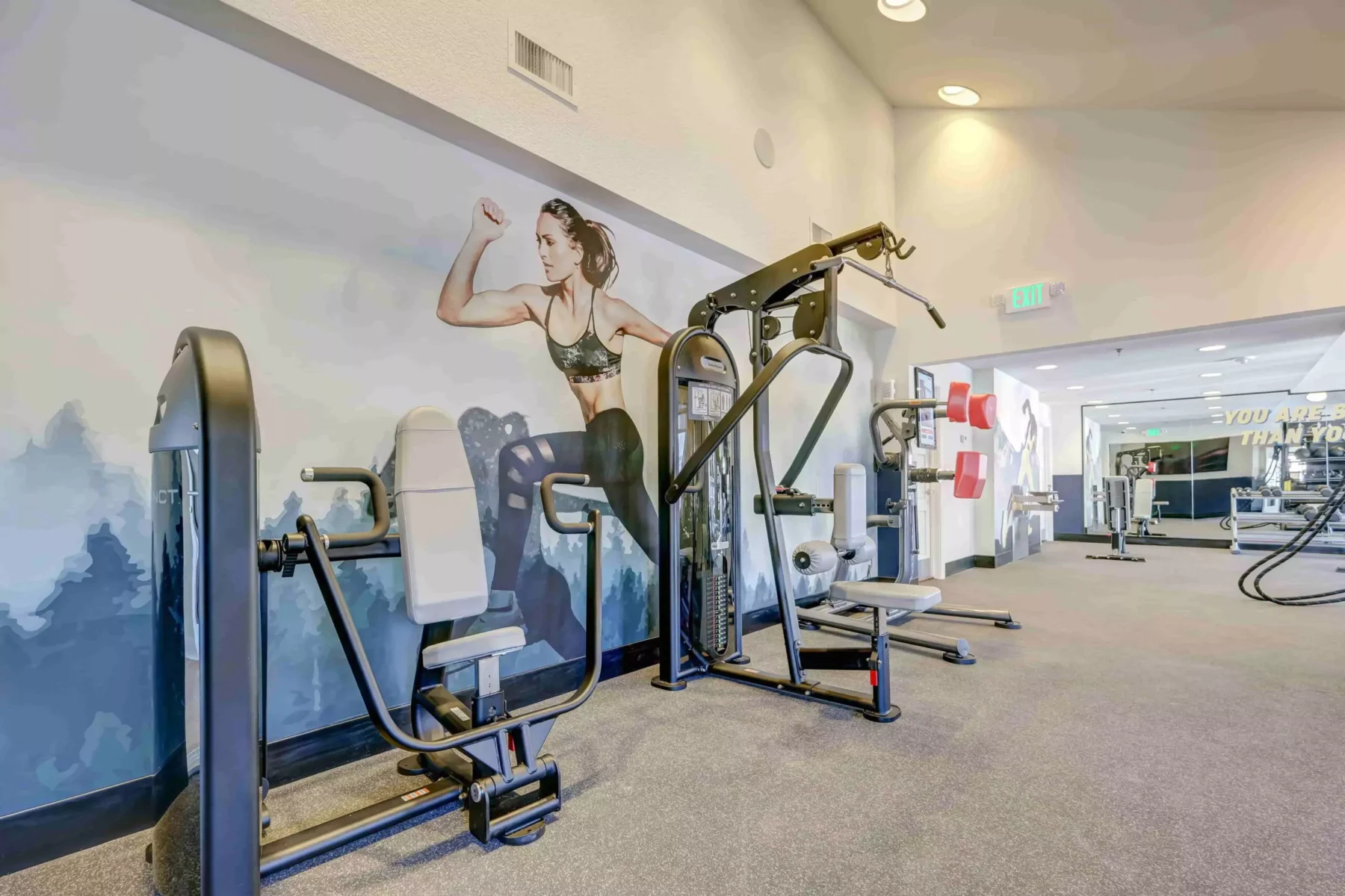 Fitness center with strength training and cardio equipment