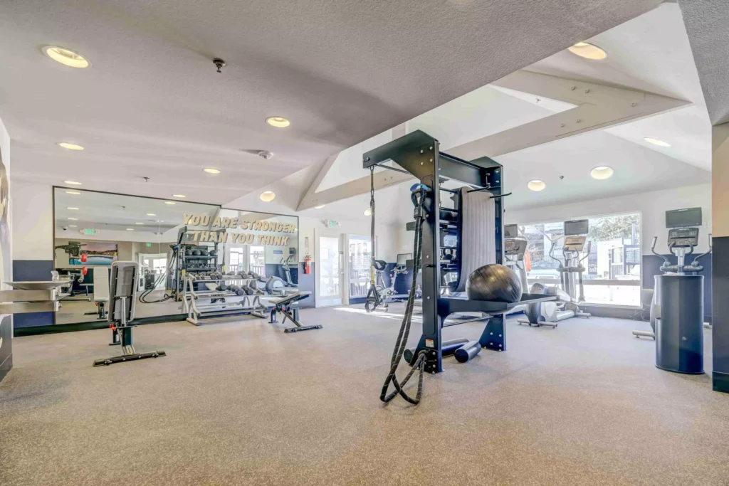 Fitness center with strength training and cardio equipment