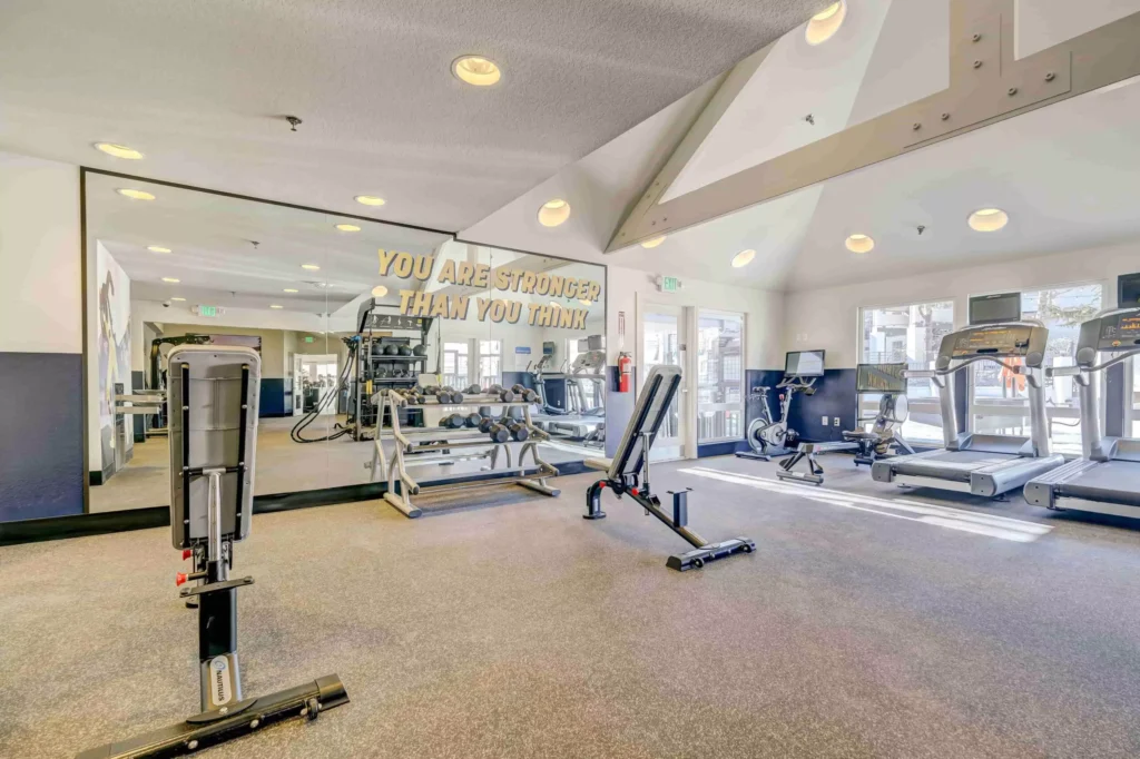 Fitness center with strength training and cardio equipment