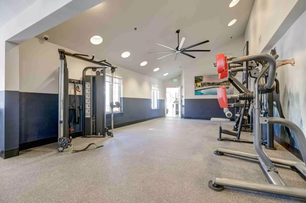 Fitness center with strength training and cardio equipment