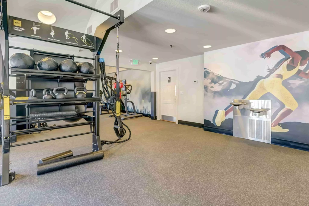 Fitness center with strength training and cardio equipment