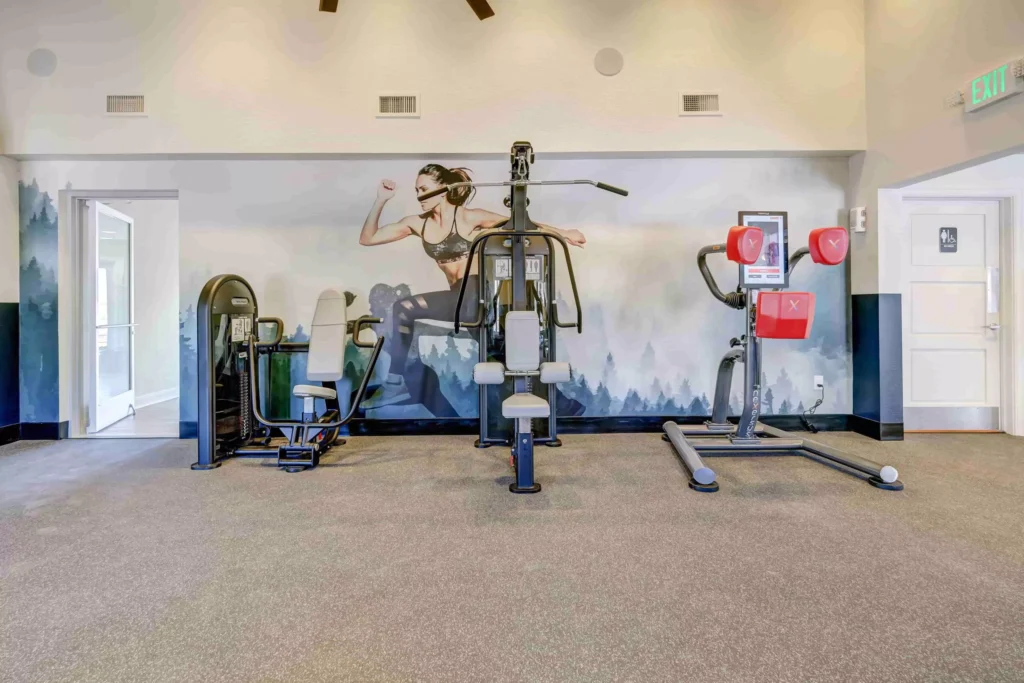 Fitness center with strength training and cardio equipment